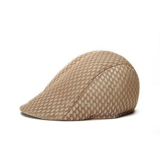 UNISEX flat mesh beret CAP golf cabbie HAT newsboy - Picture 3 of 8